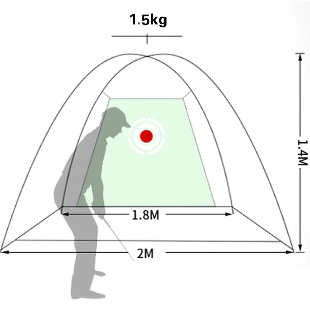 Golf Practice Net Tent Strike Cage Outdoor Indoor Grassland Mesh