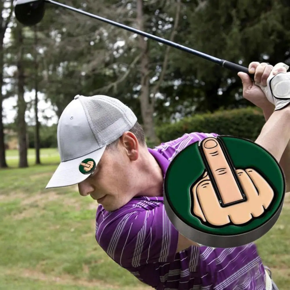 Funny Middle Finger Golf Ball Marker Golf Hat Clip Marker