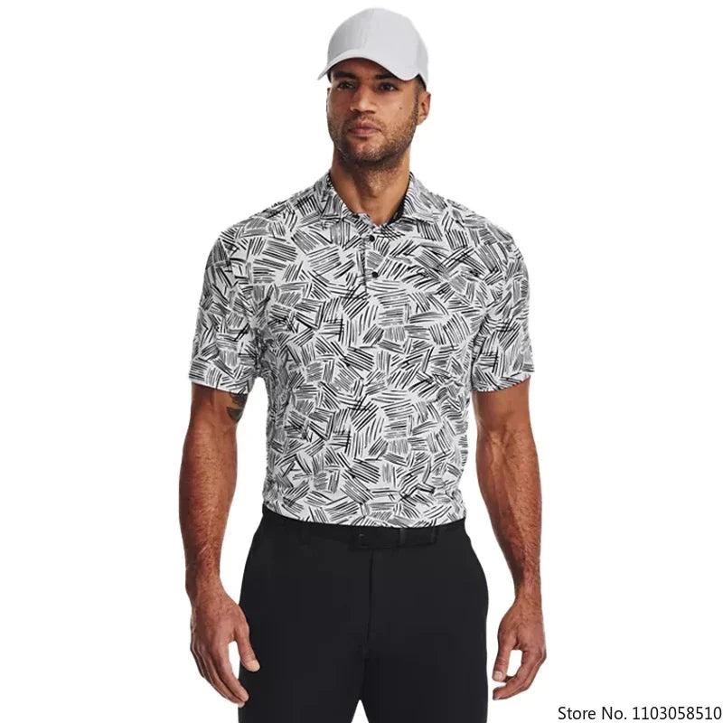 Playoffs Men's Golf T-shirt Summer Leisure POLO Shirt Comfortable