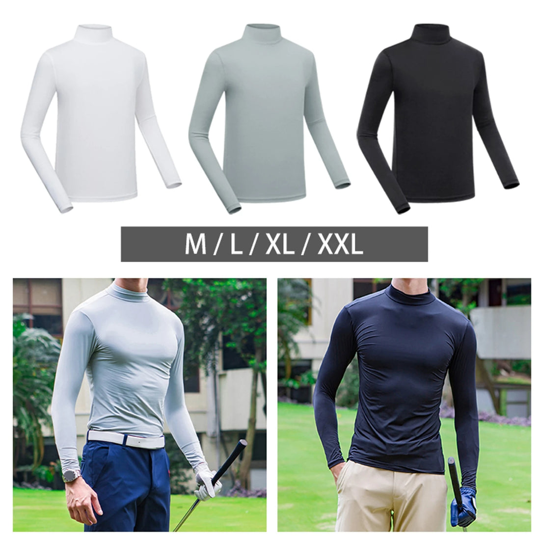 Sunscreen Tops Golf Bottoming Shirts Clothing UV Protector Long Sleeve Sportswear